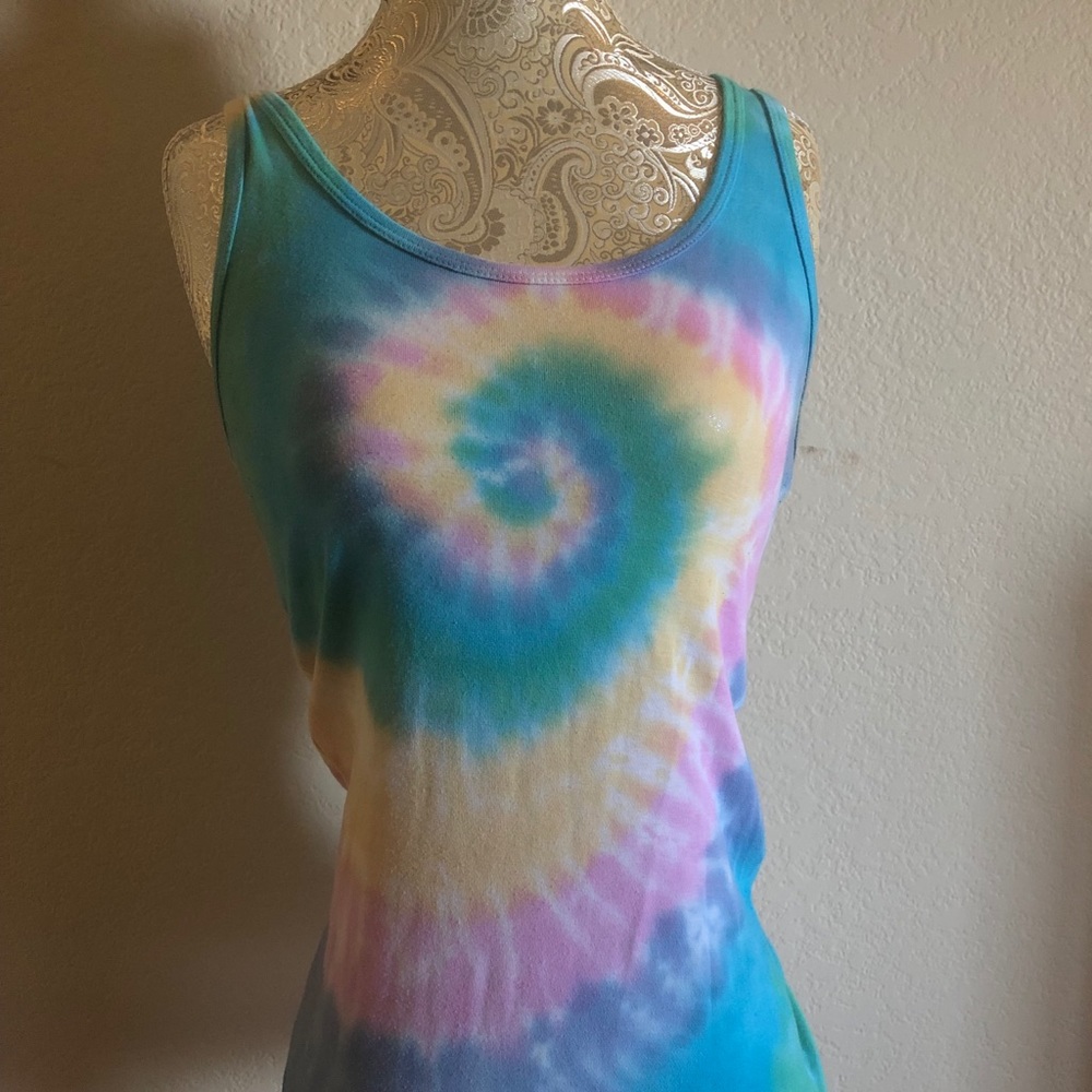 Cute simple tank with tie dye